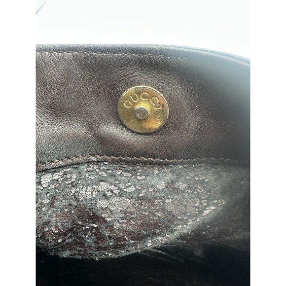 Gucci Vintage Bamboo Shoulder Bag Leather Brown Leather Shoulder Bag Bag - Picture 11 of 16